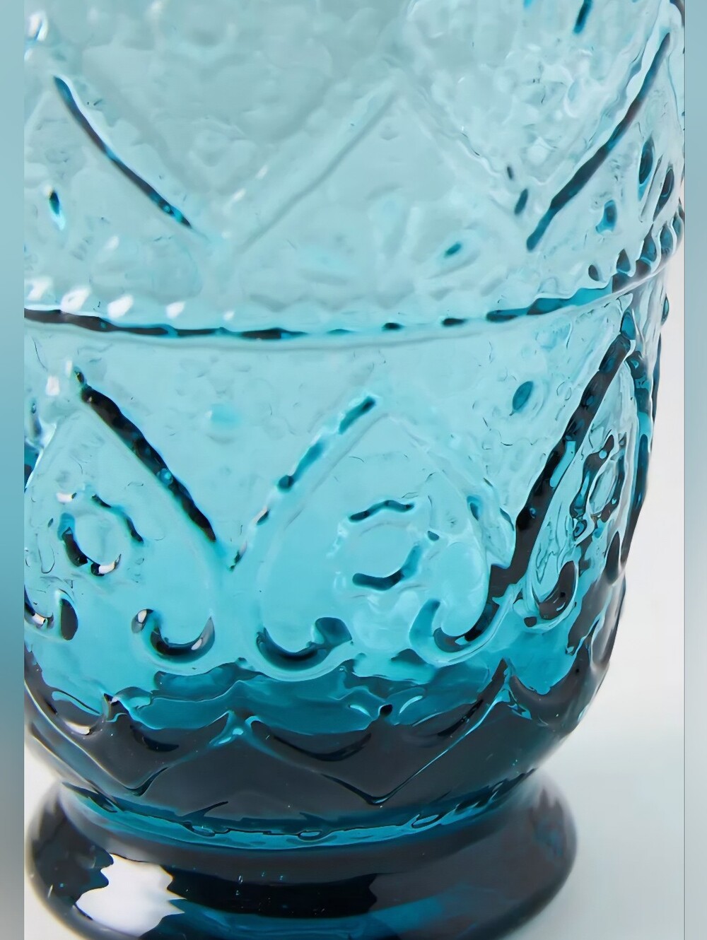 Anthropologie, The Bombay Handblown Glass Tumblers, Set of 4 In Dark Teal - Picture 3 of 4